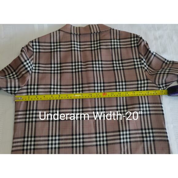 Vintage Pendleton Virgin Wool Tartan Plaid Blazer Women's 10 Jacket USA 80s 90s - Picture 14 of 16